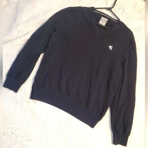 Express Men's Black V-Neck Sweater